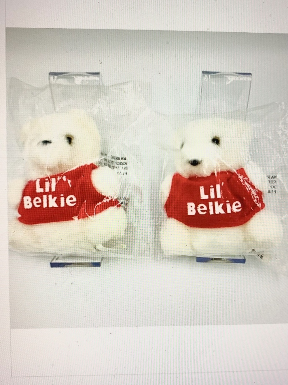 Vintage “Lil Belkie” Belk red shirt Teddy Bear Ornaments Collectible plush toy